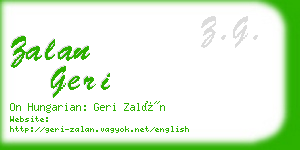 zalan geri business card